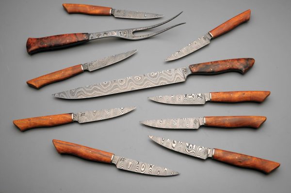 Carnivore Ironwood Hand Forged Damascus Chef Knives