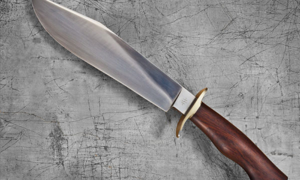 7" High Carbon Steel Bowie Knife With Nickel Silver And Cocobolo, "Pirate"