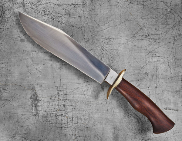 7" High Carbon Steel Bowie Knife With Nickel Silver And Cocobolo, "Pirate"