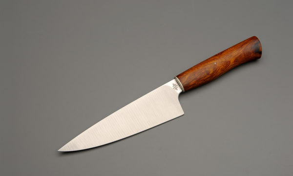 7" High Carbon Steel Chef Knife With Arizona Ironwood