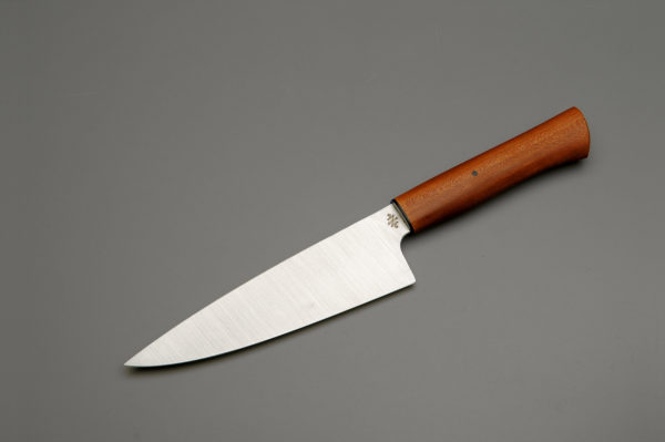 7" High Carbon Steel Chef Knife With Stabilized Sycamore