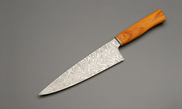 8" High Carbon Damascus Steel Chef Knife With Tasmanian Huon Pine