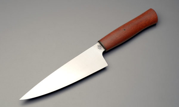 7" High Carbon Steel Chef Knife With Stabilized Bloodwood Handle