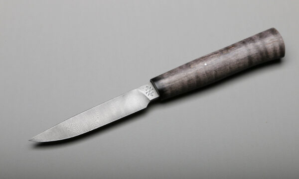 Damascus & Black Curly Maple Chef Paring Knife & Blade