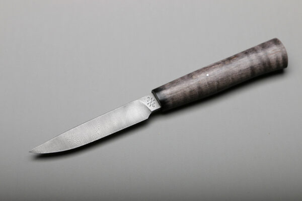 Damascus & Black Curly Maple Chef Paring Knife & Blade