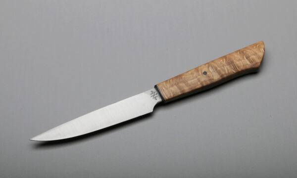Custom Forged Curly Oak Pairing Kitchen Knives