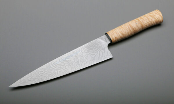 8" Damascus & Curly Maple Chef's Blade & Knife