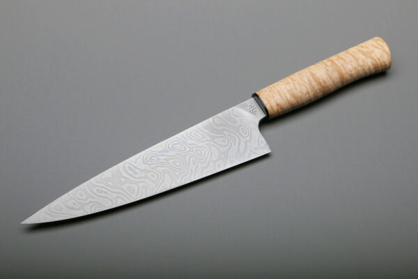 8" Damascus & Curly Maple Chef's Blade & Knife