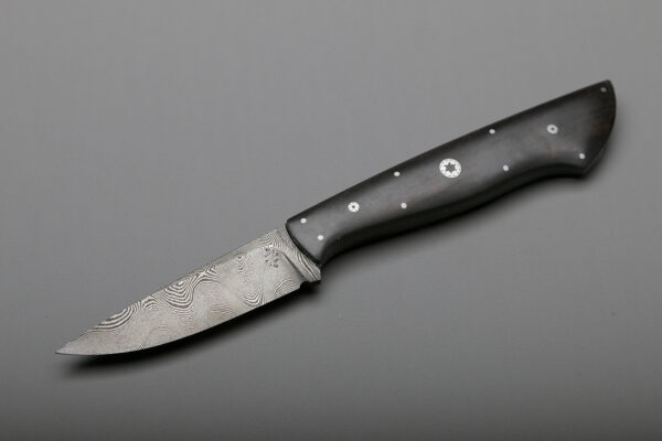 Forged Bird & Trout Damascus Blade With Blackwood Handle