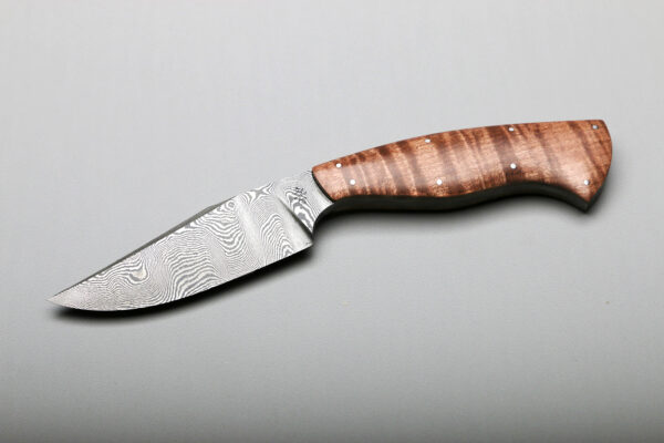 Custom Peregrine Damascus With Curly Maple Blade